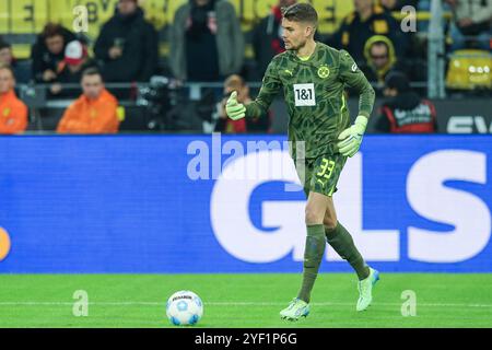 Allemagne. 02 novembre 2024. Fussball 1. Bundesliga 9. Spieltag Borussia Dortmund - RB Leipzig AM 02.11.2024 im signal Iduna Park in Dortmund Alexander Meyer ( Dortmund ) la réglementation du LDF interdit toute utilisation de photographies comme séquences d'images et/ou quasi-vidéo. Foto : Revierfoto crédit : ddp Media GmbH/Alamy Live News Banque D'Images