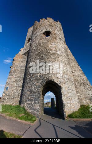 Château d'Aberystwyth, North Tower Gateway, Ceredigion, Mid Wales, Royaume-Uni. Banque D'Images