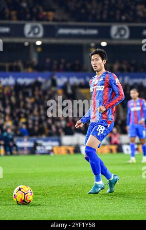 2 novembre 2024 ; stade Molineux, Wolverhampton, West Midlands, Angleterre; premier League Football, Wolverhampton Wanderers contre Crystal Palace ; Daichi Kamada de Crystal Palace Banque D'Images