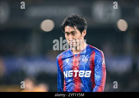 2 novembre 2024 ; stade Molineux, Wolverhampton, West Midlands, Angleterre; premier League Football, Wolverhampton Wanderers contre Crystal Palace ; Daichi Kamada de Crystal Palace Banque D'Images