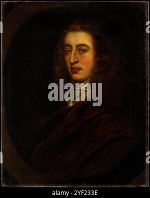 Portrait de buste d'un jeune homme (soi-disant Samuel Pepys). Atelier de Sir Peter Lely. c. 1800. Banque D'Images