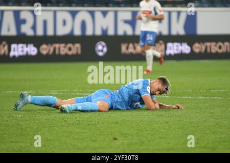 Saint-Pétersbourg, Russie. 02 novembre 2024. Andrey Mostovoy (17 ans) de Zenit vu lors du match de football de la première Ligue russe entre Zenit Saint-Pétersbourg et Dinamo Makhachkala à Gazprom Arena. Score final : Zenit 2:1 Dinamo. Crédit : SOPA images Limited/Alamy Live News Banque D'Images