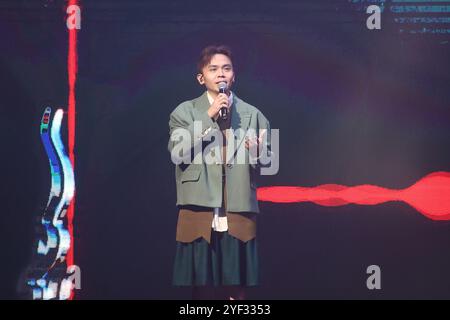 TAIPEI, CHINE - , 2 NOVEMBRE 2024 - les chanteurs assistent au 15ème Golden Music Creative Awards à Taipei, province de Taiwan, Chine, le soir du 2 novembre, Banque D'Images