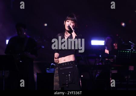 TAIPEI, CHINE - , 2 NOVEMBRE 2024 - les chanteurs assistent au 15ème Golden Music Creative Awards à Taipei, province de Taiwan, Chine, le soir du 2 novembre, Banque D'Images
