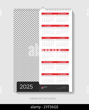 La semaine de conception de calendrier commence lundi avec un fichier vectoriel de modèle d'entreprise. Illustration de Vecteur