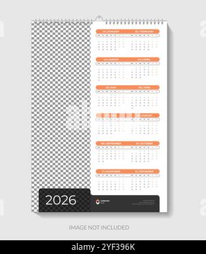 La semaine de conception de calendrier commence lundi avec un fichier vectoriel de modèle d'entreprise. Illustration de Vecteur