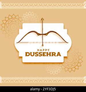 carte de festival happy dussehra de style indien Illustration de Vecteur