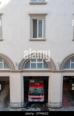 Galerie historique des pompiers, Naples. Banque D'Images