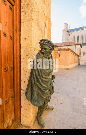 Valladolid, Espagne. 17 août 2024. Statue de Don Juan Tenorio du sculpteur espagnol Miguel Ángel Tapia inaugurée en 2022 Banque D'Images