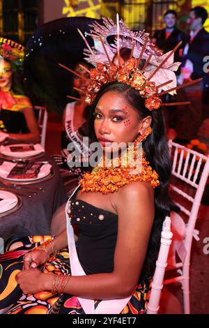 Mexico, Mexique. 01 novembre 2024. Miss Guyana Ariana Blaize assiste au Gala Miss Universe Catrinas à Antiguo Colegio de las Vizcainas à Mexico, Mexique, le 1er novembre 2024. (Photo de Yamak Perea/Eyepix Group) (photo de Eyepix/NurPhoto) crédit : NurPhoto SRL/Alamy Live News Banque D'Images