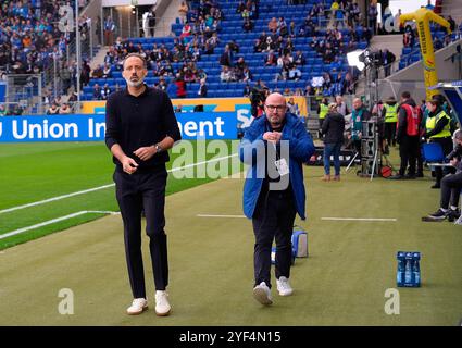 Sinsheim, Deutschland. 02 novembre 2024. 02.11.2024, PreZero-Arena, Sinsheim, GER, 1.FBL, TSG 1899 Hoffenheim vs FC réunis Pauli, DFL règlementation interdit toute utilisation de photographies comme séquences d'images et/ou quasi-vidéo. Dans l'entraîneur photo Pellegrino Matarazzo (Hoffenheim) crédit : dpa/Alamy Live News Banque D'Images