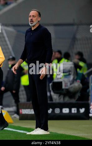 Sinsheim, Deutschland. 02 novembre 2024. 02.11.2024, PreZero-Arena, Sinsheim, GER, 1.FBL, TSG 1899 Hoffenheim vs FC réunis Pauli, DFL règlementation interdit toute utilisation de photographies comme séquences d'images et/ou quasi-vidéo. Dans l'entraîneur photo Pellegrino Matarazzo (Hoffenheim) crédit : dpa/Alamy Live News Banque D'Images