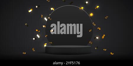 Fond de scène de podium abstrait. Présentation du produit, maquette, montrer le produit cosmétique. Piédestal ou plate-forme d'étage. Illustration vectorielle Illustration de Vecteur