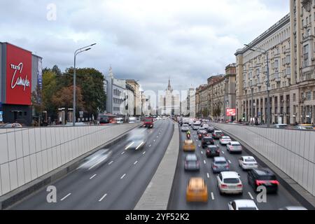 Trafic à Moscou. Garden Ring. Banque D'Images