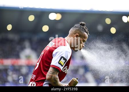 Genk, Belgique. 03 Nov, 2024. Tjaronn Chery d'Anvers photographié avant un match de football entre le KRC Genk et le Royal Antwerp FC, dimanche 03 novembre 2024 à Genk, le 13e jour de la saison 2024-2025 de la première division du championnat belge 'Jupiler Pro League'. BELGA PHOTO TOM GOYVAERTS crédit : Belga News Agency/Alamy Live News Banque D'Images