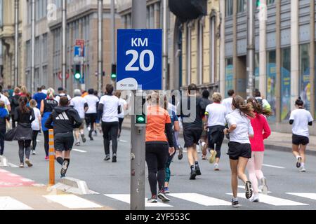 Bruxelles, Belgique. 03 Nov, 2024. Photo prise lors du Brussels 7K of Brussels Marathon 2024, le dimanche 03 novembre 2024 à Bruxelles, Belgique . Crédit : Sportpix/Alamy Live News Banque D'Images