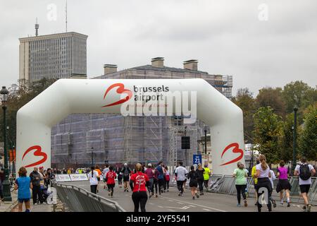 Bruxelles, Belgique. 03 Nov, 2024. Photo prise lors du Brussels 7K of Brussels Marathon 2024, le dimanche 03 novembre 2024 à Bruxelles, Belgique . Crédit : Sportpix/Alamy Live News Banque D'Images