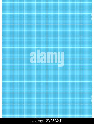 Papier millimétré. Papier quadrillé millimétrique imprimable avec lignes de couleur. Modèle géométrique pour l'école, mesure de l'échelle de ligne technique. Réaliste Illustration de Vecteur
