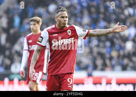 Genk, Belgique. 03 Nov, 2024. Tjaronn Chery d'Anvers photographié lors d'un match de football entre le KRC Genk et le Royal Antwerp FC, dimanche 03 novembre 2024 à Genk, le 13e jour de la saison 2024-2025 de la première division du championnat belge 'Jupiler Pro League'. BELGA PHOTO TOM GOYVAERTS crédit : Belga News Agency/Alamy Live News Banque D'Images