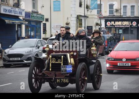 2024 Londres à Brighton Veteran car Run Banque D'Images