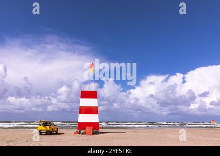 Poste de garde-côtes à Rømø, Danemark Banque D'Images