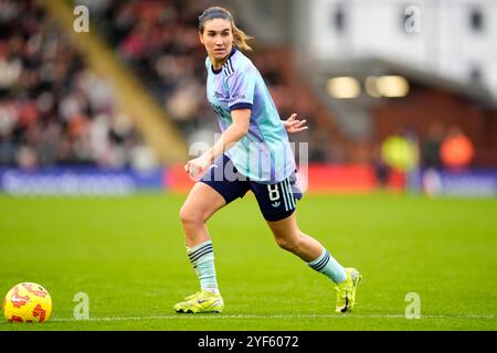 Mariona Caldentey d'Arsenal en action lors du Barclays Women's Super League match au Leigh Sports Village, Manchester. Date de la photo : dimanche 3 novembre 2024. Banque D'Images