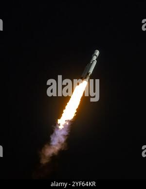 Falcon Heavy en orbite avec la sonde Europa Clipper de la NASA le 14 octobre 2024 Banque D'Images