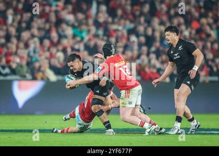 2 novembre 2024, Thomond Park, Limerick, Irlande - action de Munster Rugby vs All Blacks XV. Banque D'Images