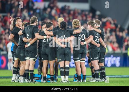 2 novembre 2024, Thomond Park, Limerick, Irlande - action de Munster Rugby vs All Blacks XV. Banque D'Images