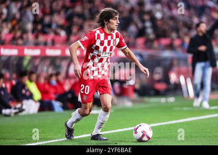 Bryan Gil de Gérone lors du match de football de la Liga entre Girona FC et CD Leganes le 2 novembre 2024 à l'Estadio de Montilivi à Gérone, Espagne Banque D'Images