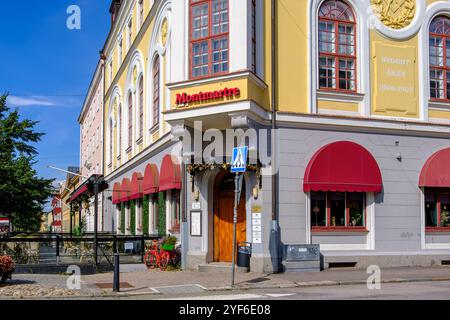 Architecture historique du restaurant Montmartre, construit entre 1906 et 1907 dans le centre historique de Karlskrona, Blekinge län, Suède. Banque D'Images