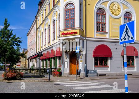 Architecture historique du restaurant Montmartre, construit entre 1906 et 1907 dans le centre historique de Karlskrona, Blekinge län, Suède. Banque D'Images