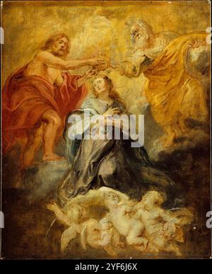 Le couronnement de la Vierge. Peter Paul Rubens. ca. 1632-33. Banque D'Images