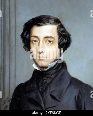 Alexis de Tocqueville, Alexis Charles Henri Clérel, comte de Tocqueville, (1805 - 1859) aristocrate français Banque D'Images