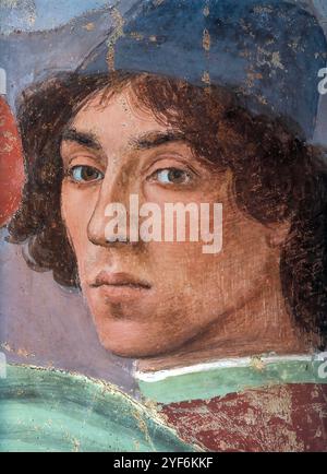 Filippino Lippi (1457 – 1504) peintre italien de la Renaissance, autoportrait Banque D'Images