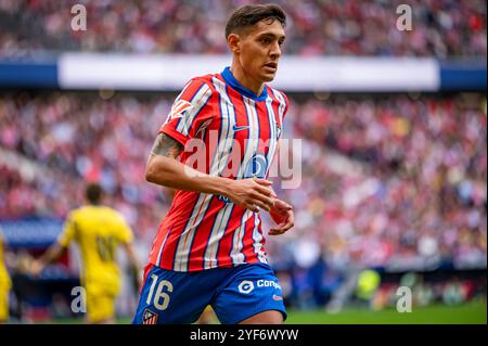 Madrid, Madrid, Espagne. 3 novembre 2024. Nahuel Molina de l'Atletico de Madrid vu lors du match de football la Liga EA Sports 2024/25 entre l'Atletico de Madrid et UD Las Palmas à l'Estadio Riyadh Air Metropolitano le 03 novembre 2024 à Madrid, Espagne. (Crédit image : © Alberto Gardin/ZUMA Press Wire) USAGE ÉDITORIAL SEULEMENT! Non destiné à UN USAGE commercial ! Banque D'Images