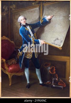 Le comte de Vaudreuil, 1758, François-Hubert Drouais (1727-1775), la National Gallery, Londres, ROYAUME-UNI. Banque D'Images