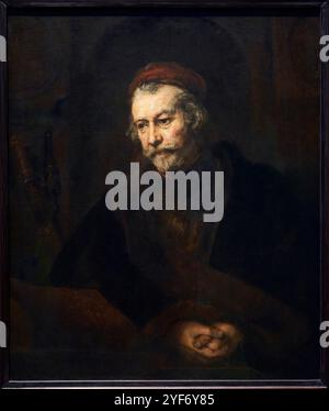 Un vieil homme comme Saint Paul, probablement 1659, Rembrandt (1606-1669), la National Gallery, Londres, ROYAUME-UNI. Banque D'Images