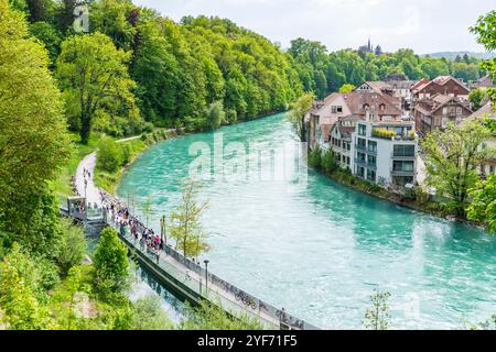 Vieille ville de Berne et Bear Pit, Suisse Banque D'Images