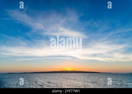 Coucher de soleil sur Carloforte, Sardaigne Banque D'Images