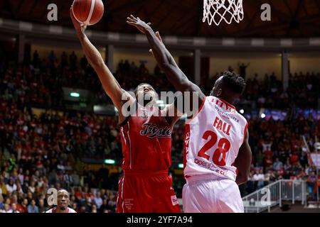 Trieste, Italie. 03 Nov, 2024. Pallacanestro Trieste's Jeff Brooksin action pendant le match Pallacanestro Trieste - Openjobmetis Varese match de la saison régulière Lega basket Serie A 2024/2025 - Round 6 à Trieste (Italie), 3 novembre 2024 (photo par Gilardi/Ciamillo/LaPresse) crédit : LaPresse/Alamy Live News Banque D'Images