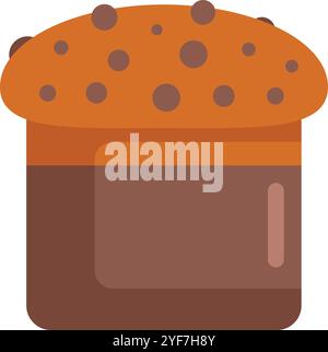 Panettone est un type italien de pain sucré originaire de milan, généralement préparé et apprécié pour noël et le nouvel an en europe occidentale Illustration de Vecteur