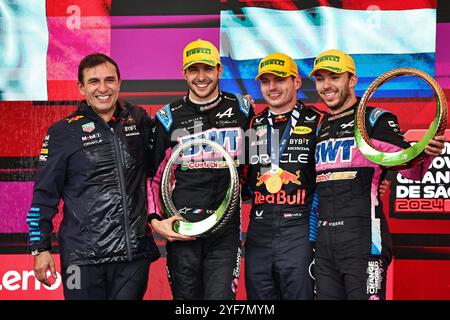 Podium de la formule 1 Lenovo Grande Premio de Sao Paulo 2024, prévu pour avoir lieu au circuit Interlagos, San Paolo, Brésil, BRA 1er-3 novembre 2024 Banque D'Images