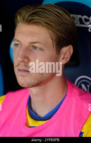 Naples, Italie. 3 novembre 2024. Marco Brescianini d'Atalanta BC lors du match de Serie A entre SSC Napoli et Atalanta BC au Stadio Diego Armando Maradona Naples Italie le 03 novembre 2024. Crédit : Franco Romano/Alamy Live News Banque D'Images