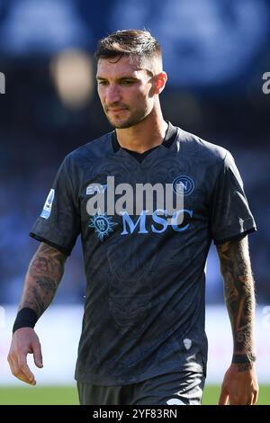 Naples, Latium. 03 Nov, 2024. Matteo Politano de la SSC Napoli lors du match de Serie A entre Napoli et Atalanta au stade Maradona de Naples, Italie, le 03 novembre 2024. Crédit : massimo insabato/Alamy Live News Banque D'Images