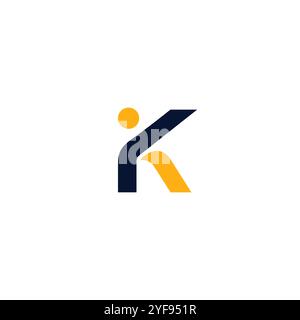 Lettre K People logo Design vecteur Illustration de Vecteur