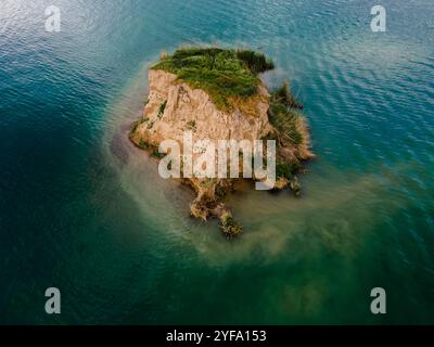 Vue aérienne sur la petite île Banque D'Images