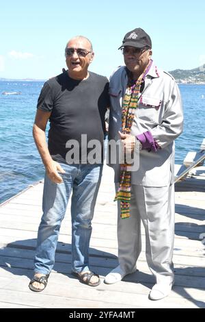 FICHIERS PHOTOS. Cannes, Italie. 18 juillet 2018. ITALIE - 18 JUILLET : Quincy Jones, Tony renis participe au Ischia Global film & Music Fest 2018 le 18 juillet 2018 à Ischia, en Italie. Le célèbre musicien et producteur américain a été honoré par le William Walton Music Legend Award ( Credit : Media Pictures/Alamy Live News Banque D'Images