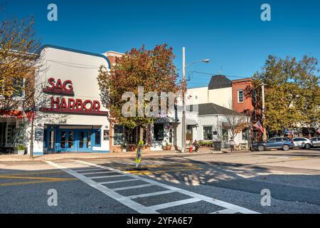 Village de SAG Harbor New York Comté de Suffolk les Hamptons long Island Banque D'Images