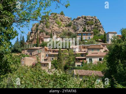 Paysages autour de la Roque-Alric dans le département de Vacluse dans la région Provence du sud de la France Banque D'Images